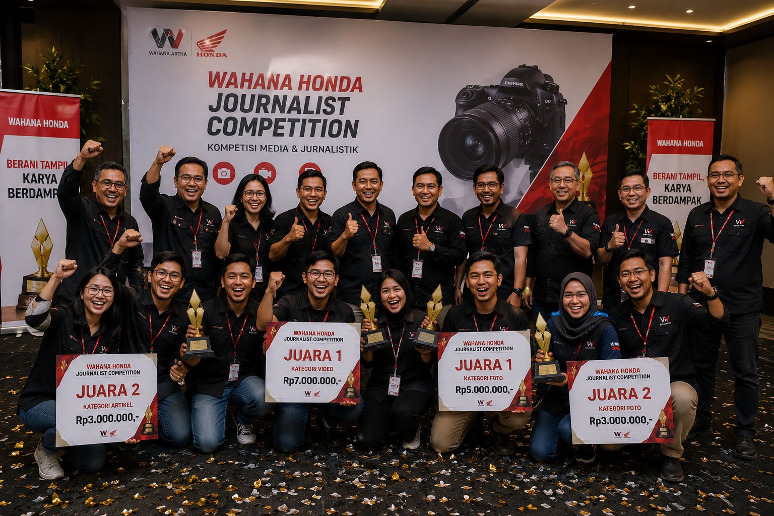 Perayaan pemenang lomba jurnalis Wahana Honda